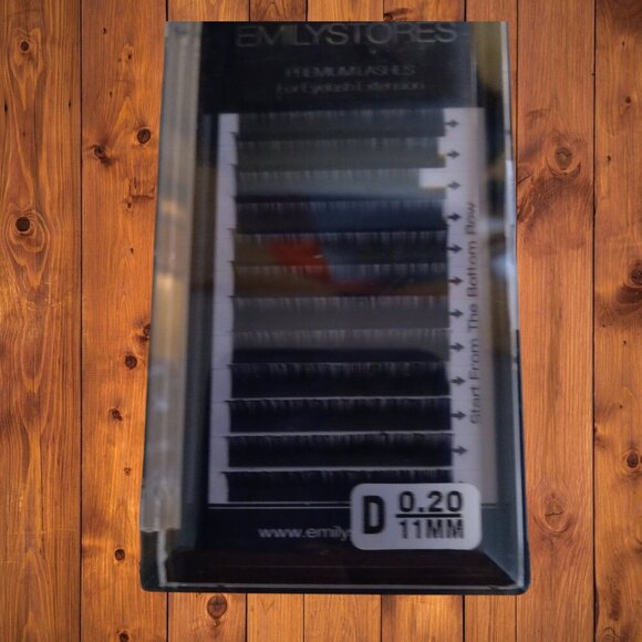 Emily Stores Mink Eyelash Extensions D Curl 0.20 Length 11MM NEW - Picture 2 of 3